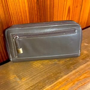 Brown genuine leather wallet
